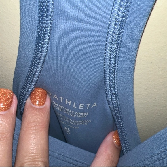 Athleta On My Way Dress Steel Blue  XL - Picture 4 of 5